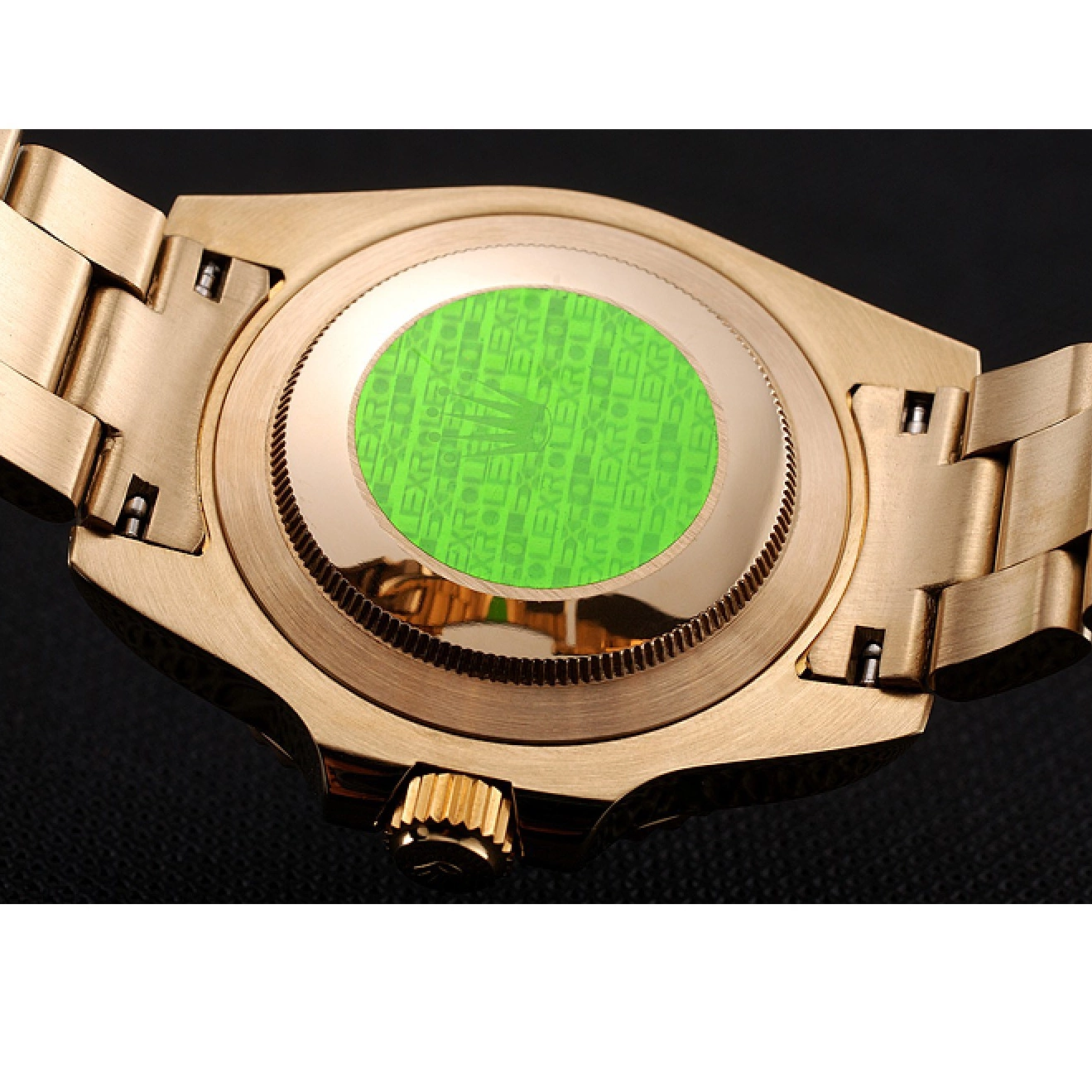 Good Copy Rolex Watches Black Swiss Gold Case Bezel Bracelet Rolex Dial Submariner Yellow Black And 0707